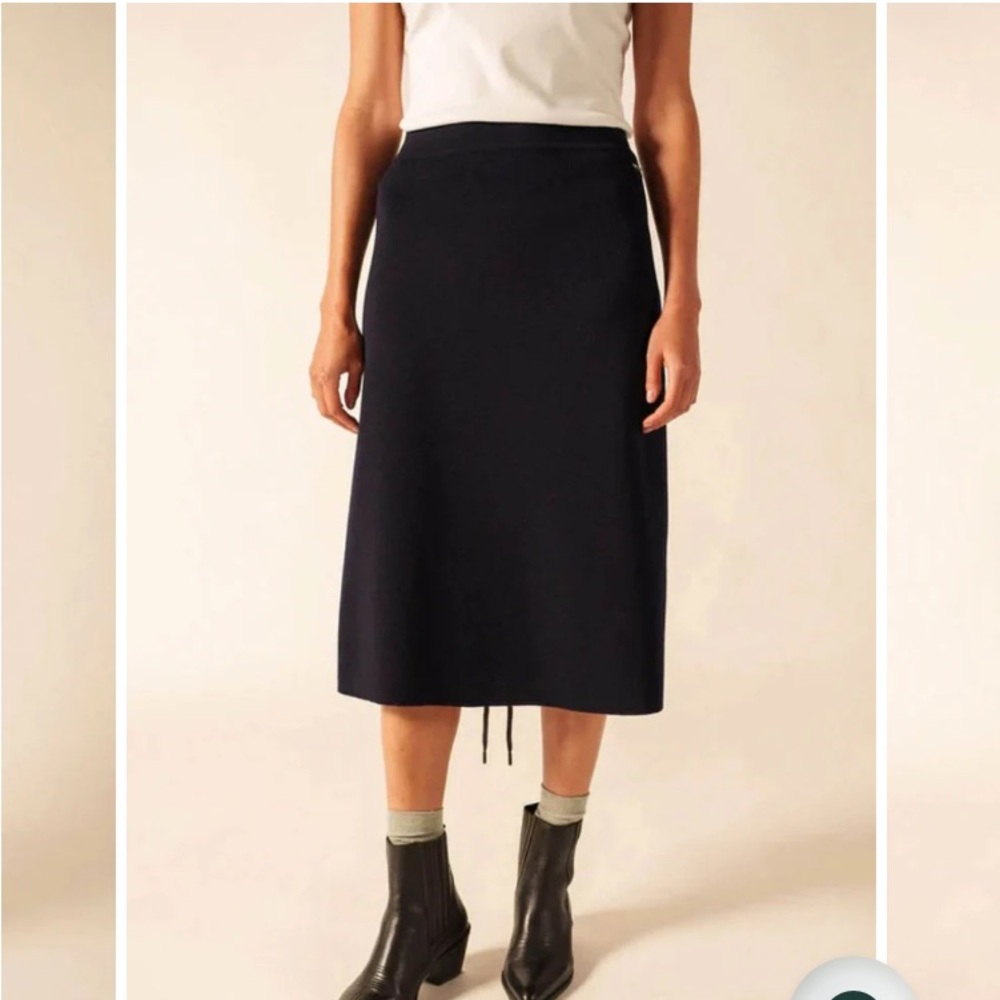 Bianca Nygård size medium black 100% wool midi skirt
